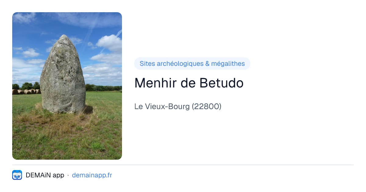 Menhir de Betudo — Le Vieux-Bourg