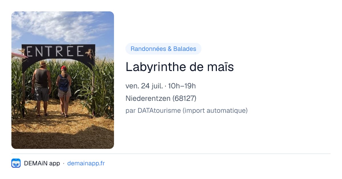 Labyrinthe de maïs — Niederentzen