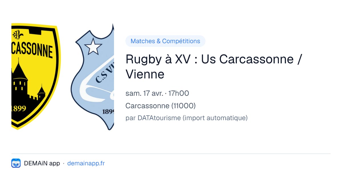 Rugby à XV : Us Carcassonne / Vienne — Carcassonne