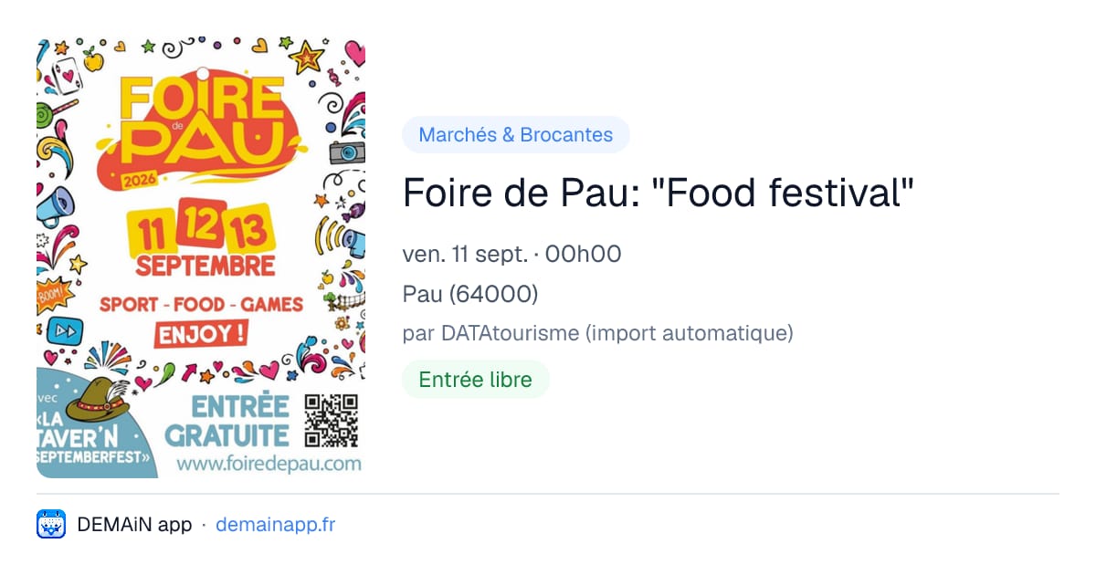Foire de Pau: "Food festival" — Pau