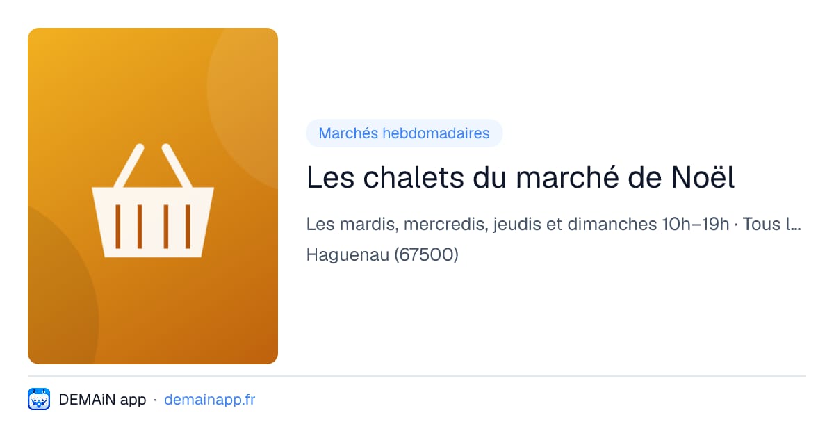 Les chalets du marché de Noël — Haguenau