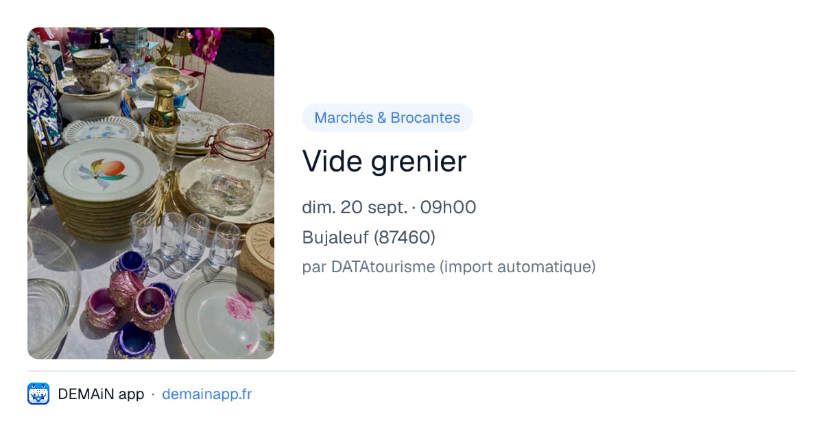 Vide grenier — Bujaleuf
