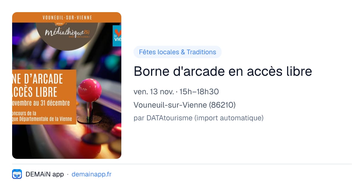 Borne d'arcade en accès libre — Vouneuil-sur-Vienne