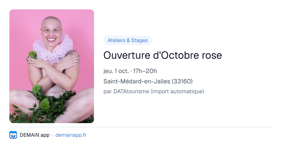 Ouverture d'Octobre rose — Saint-Médard-en-Jalles