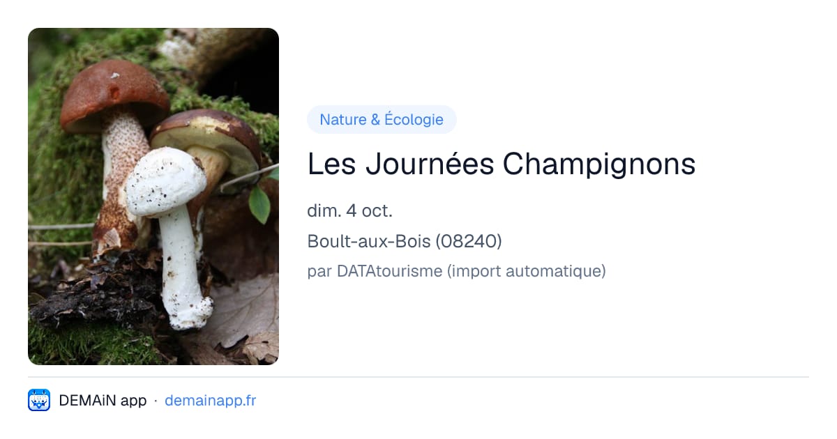 Les Journées Champignons — Boult-aux-Bois