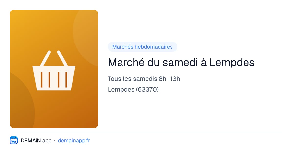 Marché du samedi à Lempdes — Lempdes