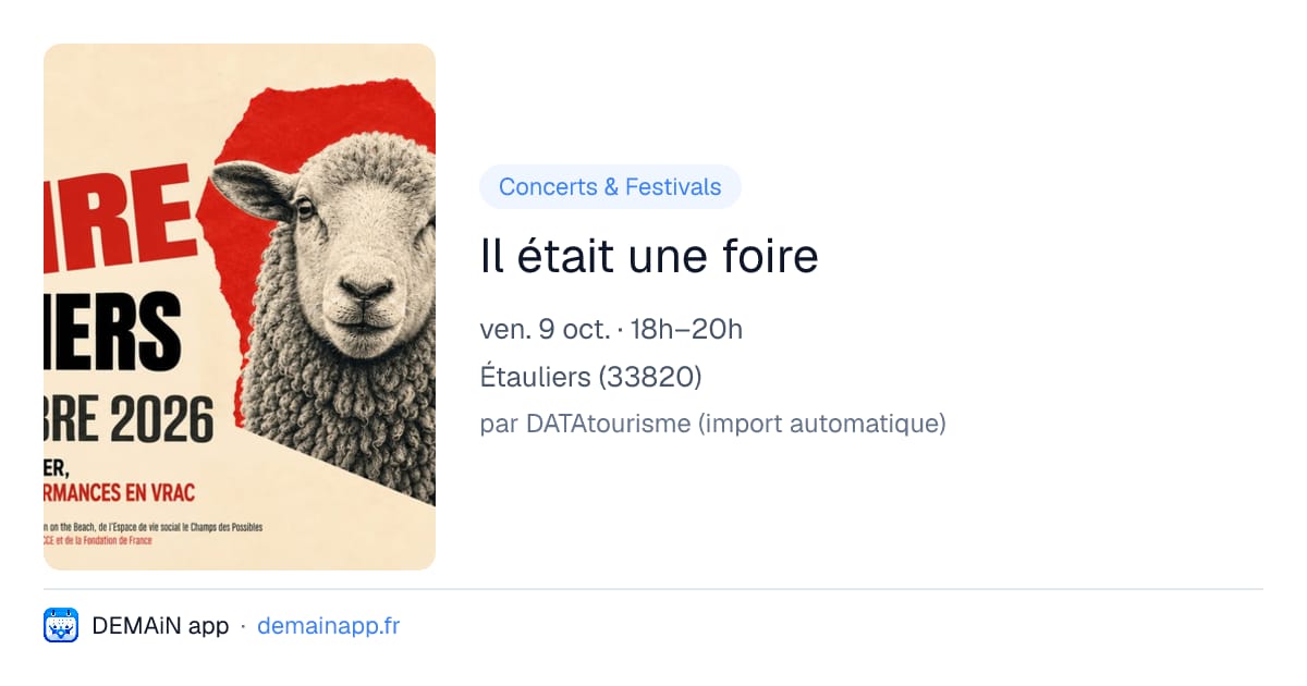 Il était une foire — Étauliers