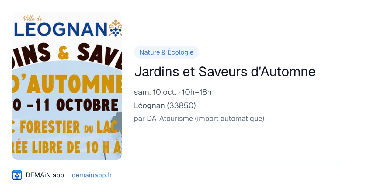 Jardins et Saveurs d'Automne — Léognan