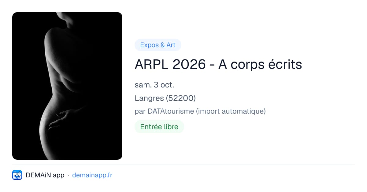 ARPL 2026 - A corps écrits — Langres