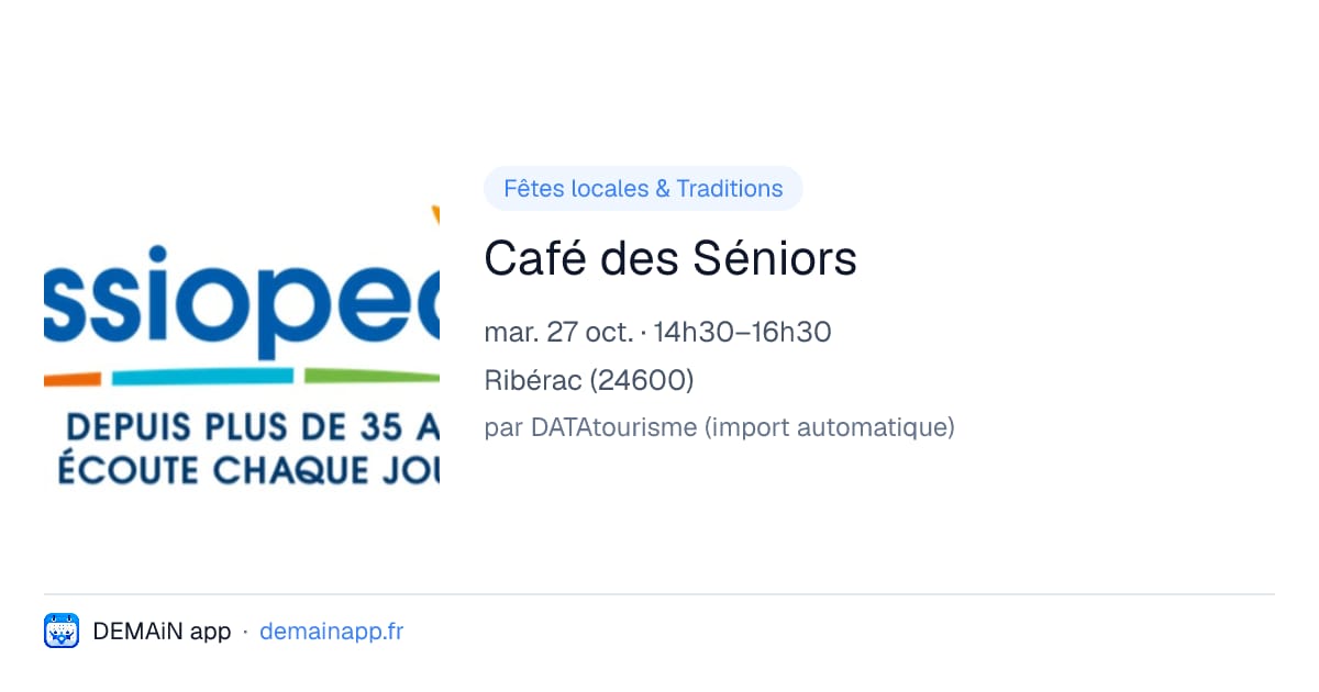 Café des Séniors — Ribérac