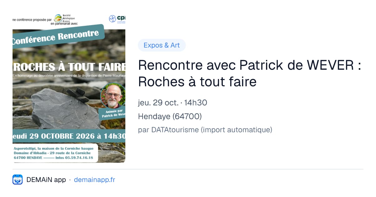 Rencontre avec Patrick de WEVER : Roches à tout faire — Hendaye