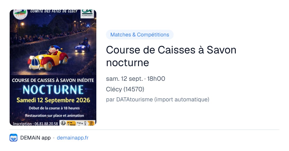 Course de Caisses à Savon nocturne — Clécy