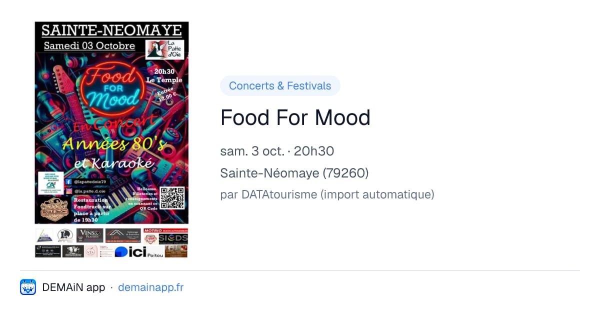 Food For Mood — Sainte-Néomaye