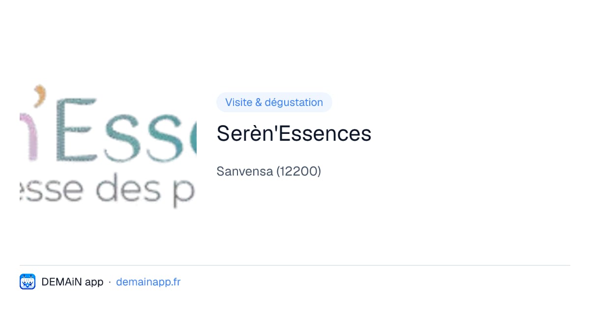 Serèn'Essences — Sanvensa