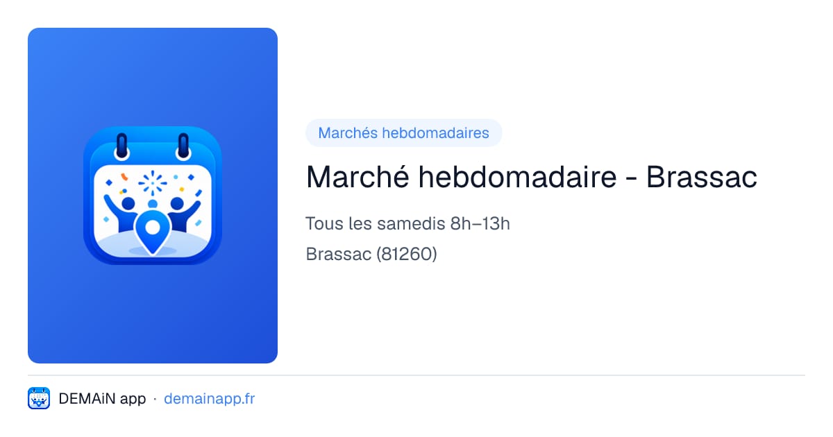 Marché hebdomadaire - Brassac — Brassac
