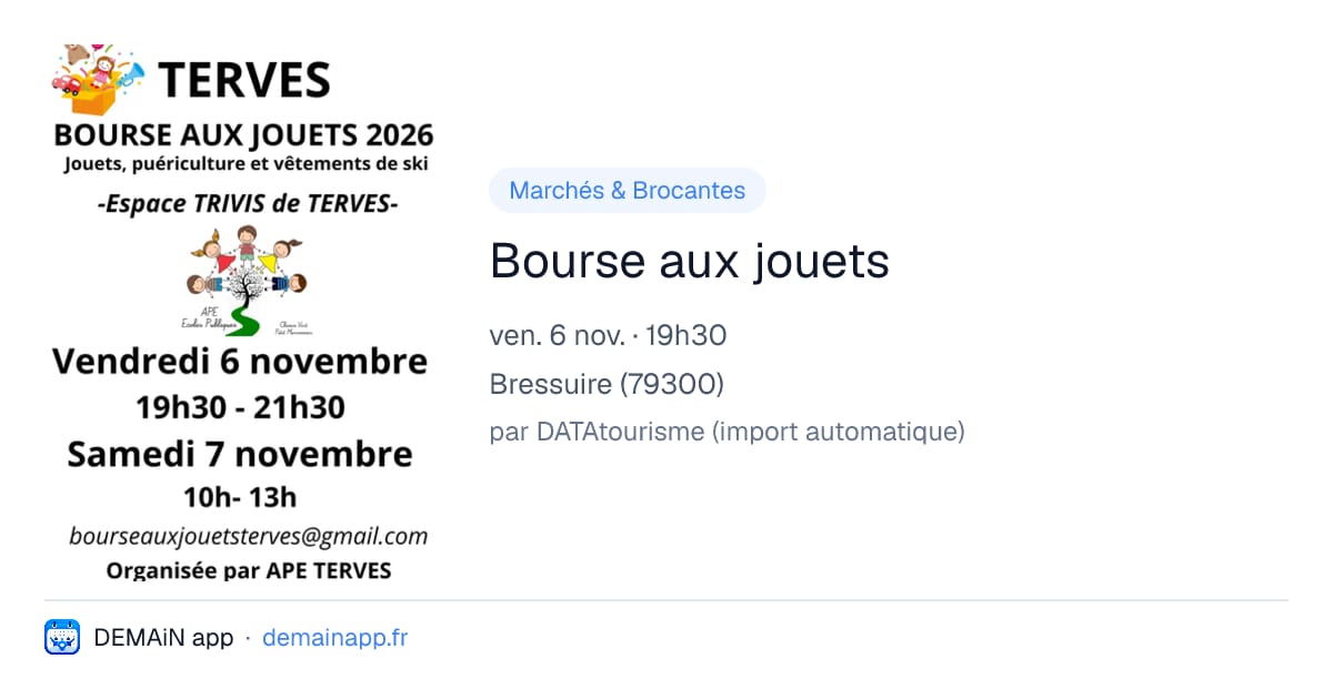 Bourse aux jouets — Bressuire