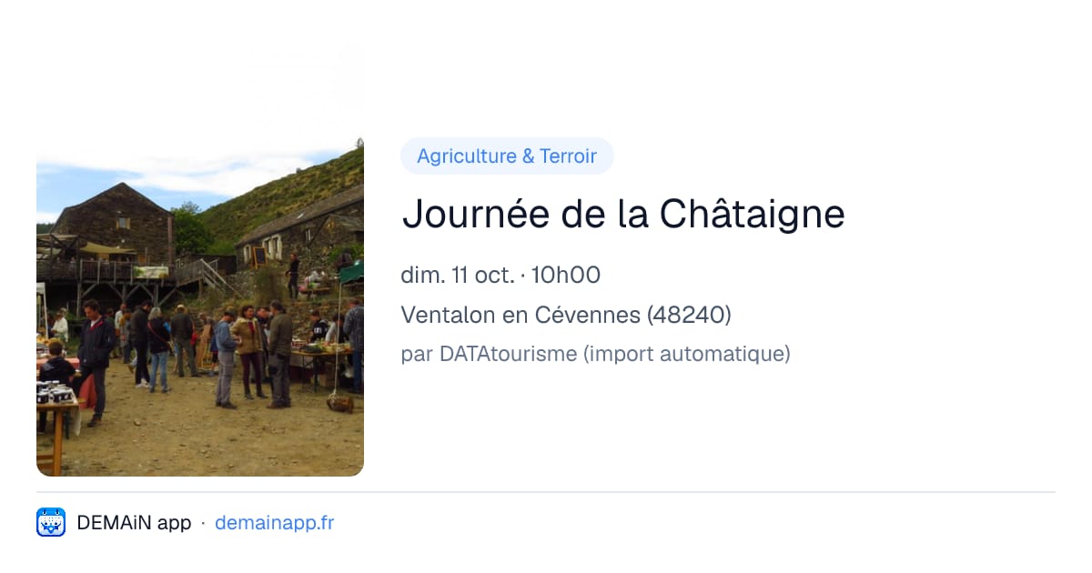 Journée de la Châtaigne — Ventalon en Cévennes