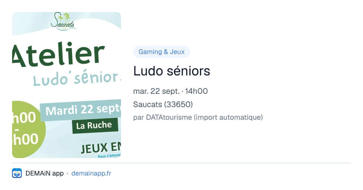 Ludo séniors — Saucats