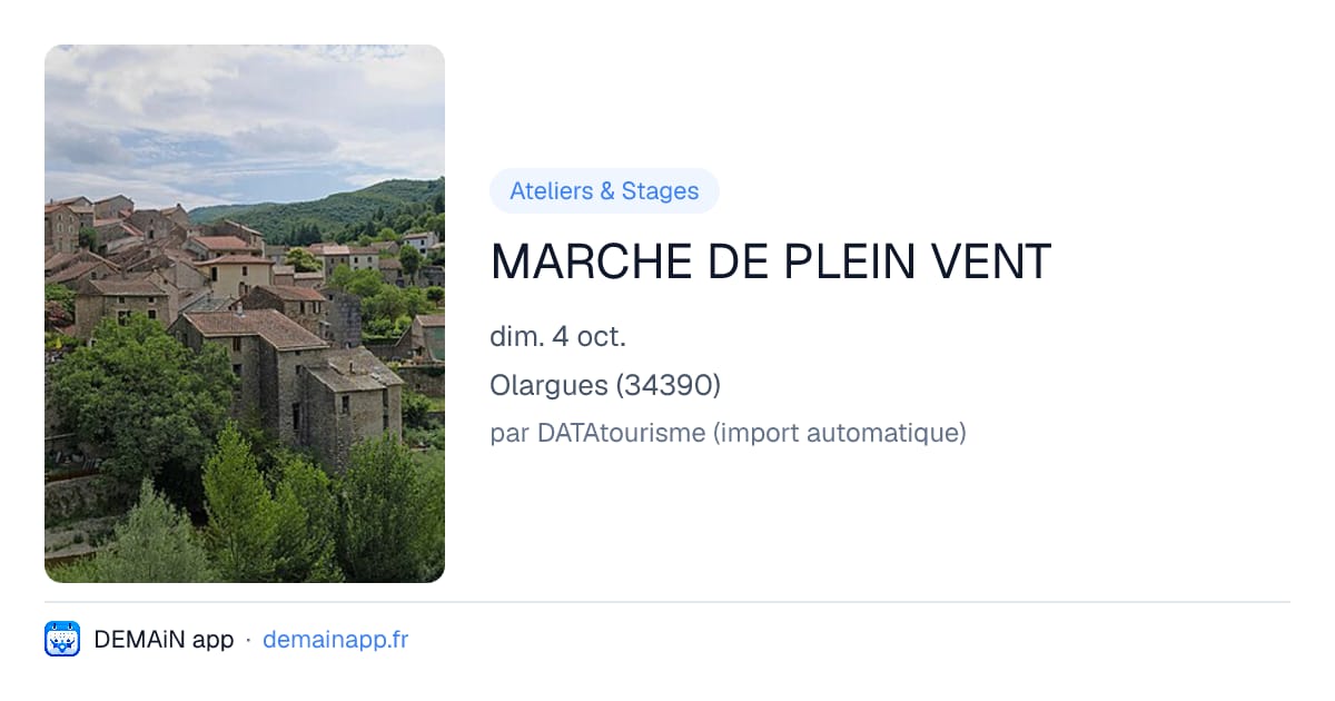 MARCHE DE PLEIN VENT — Olargues