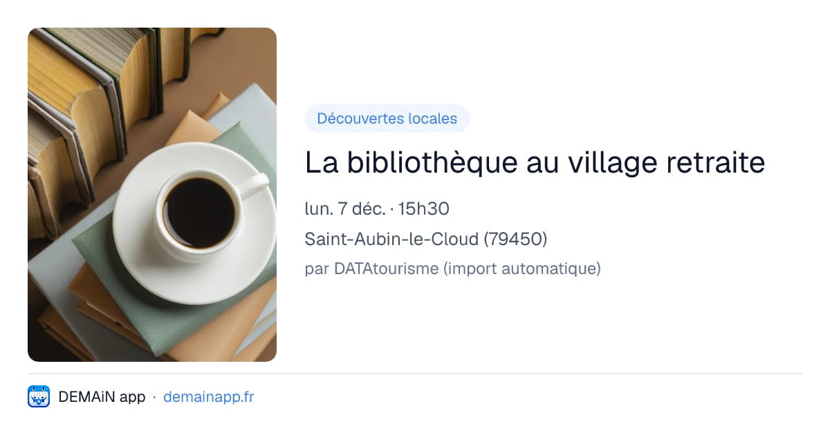 La bibliothèque au village retraite — Saint-Aubin-le-Cloud
