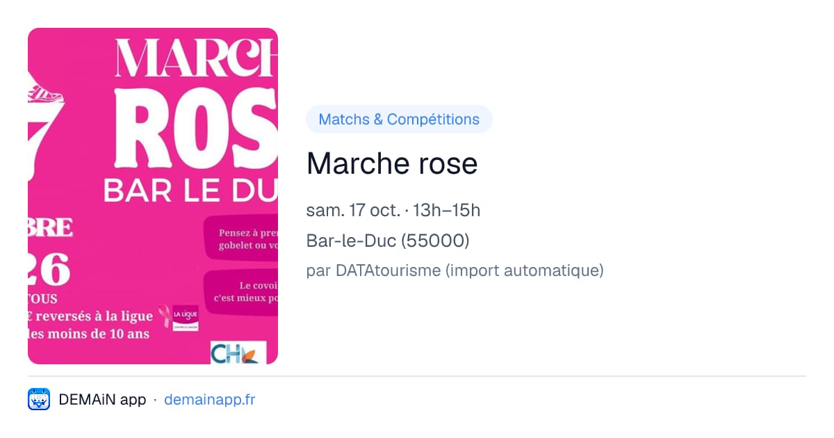 Marche rose — Bar-le-Duc