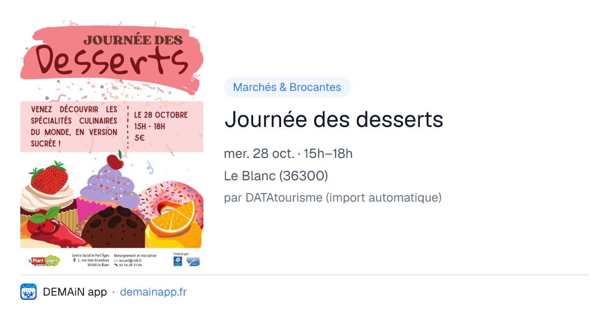 Journée des desserts — Le Blanc