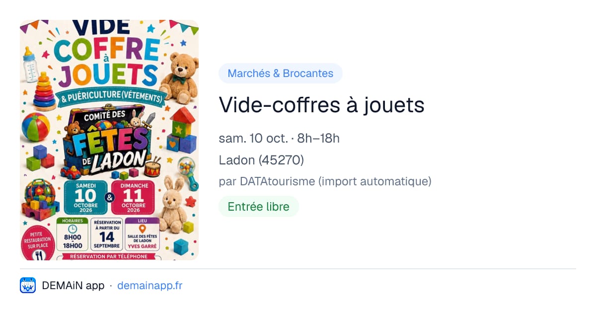 Vide-coffres à jouets — Ladon