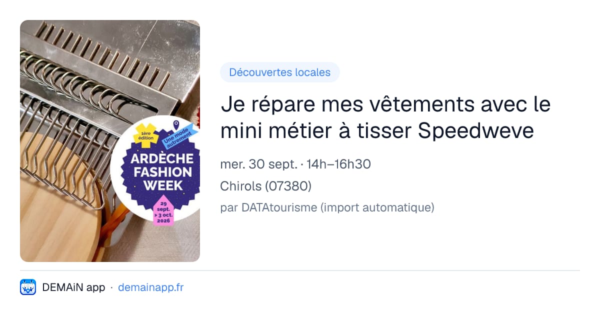 Je répare mes vêtements avec le mini métier à tisser Speedweve — Chirols