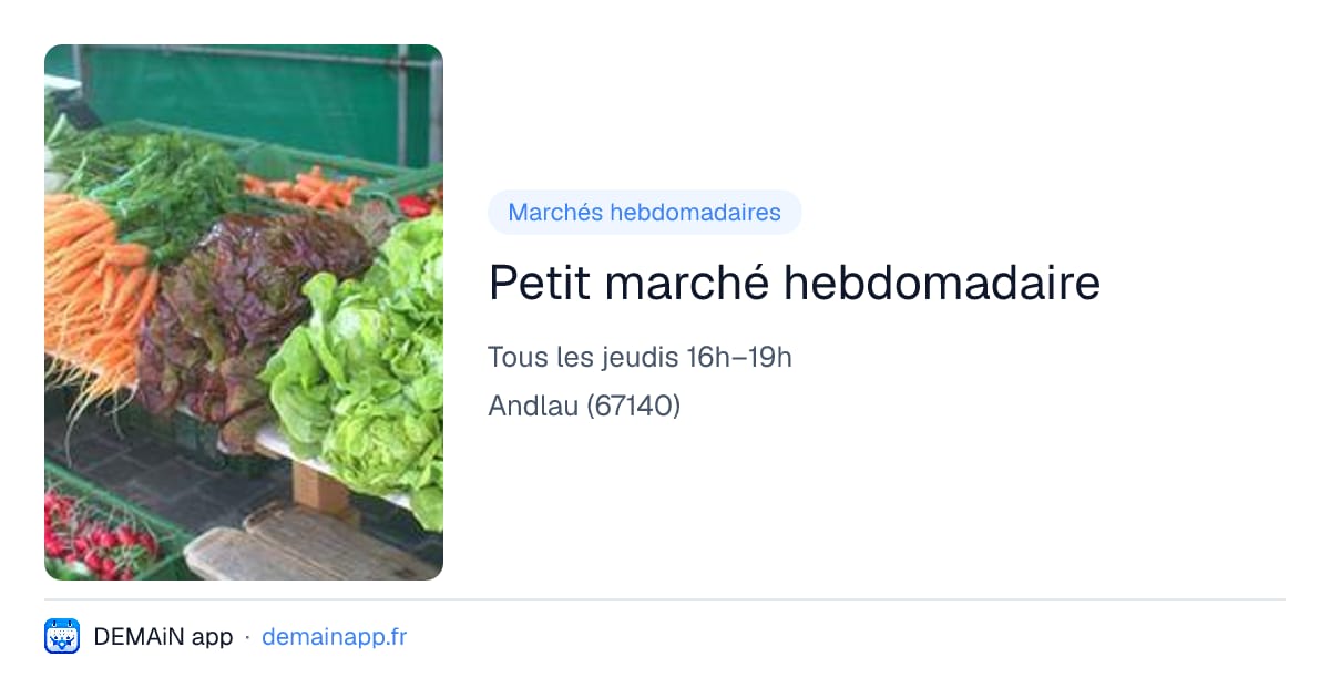 Petit marché hebdomadaire — Andlau
