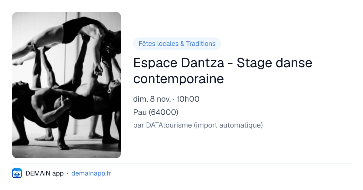 Espace Dantza - Stage danse contemporaine — Pau