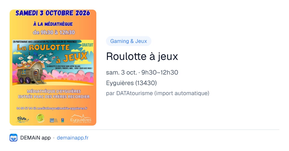 Roulotte à jeux — Eyguières