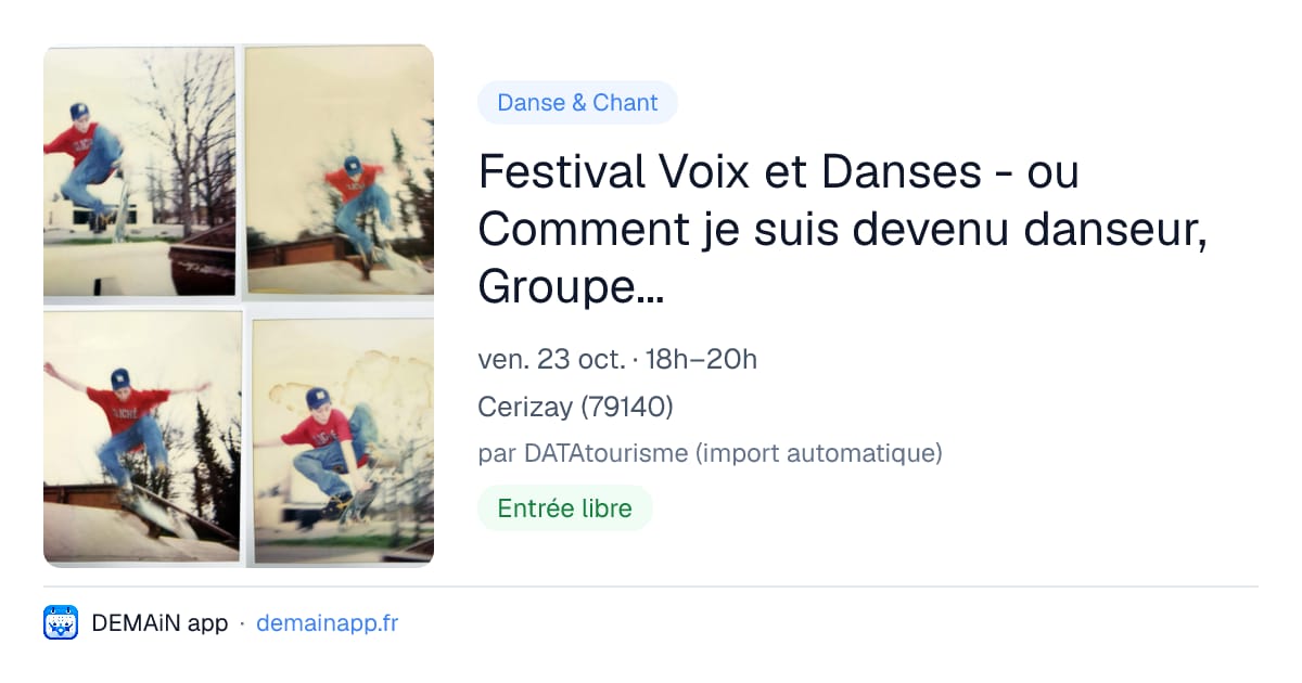 Festival Voix et Danses - ou Comment je suis devenu danseur, Groupe Fluo — Cerizay
