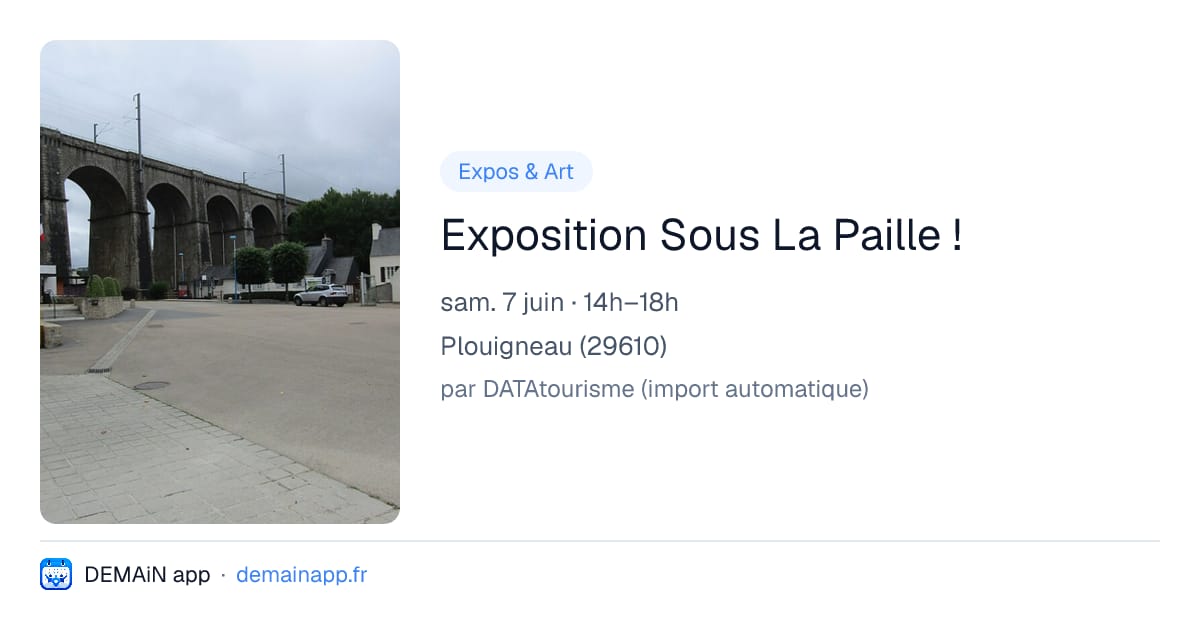 Exposition Sous La Paille ! — Plouigneau