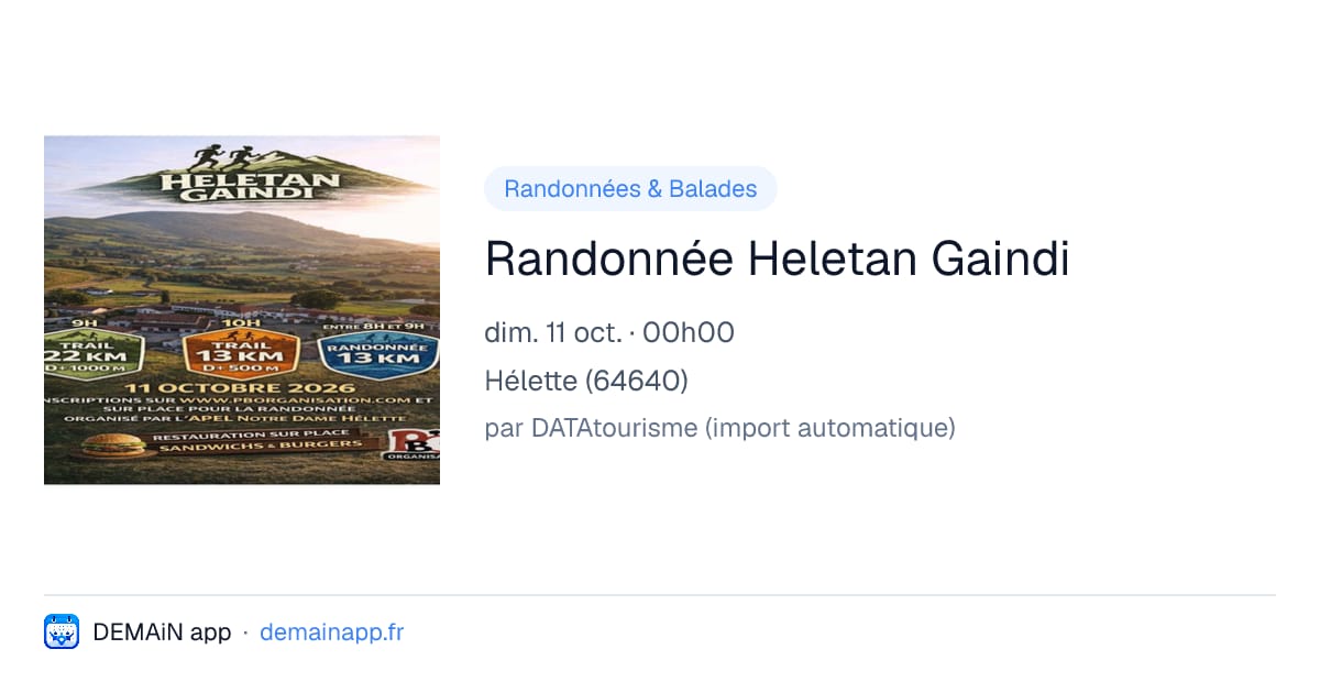 Randonnée Heletan Gaindi — Hélette