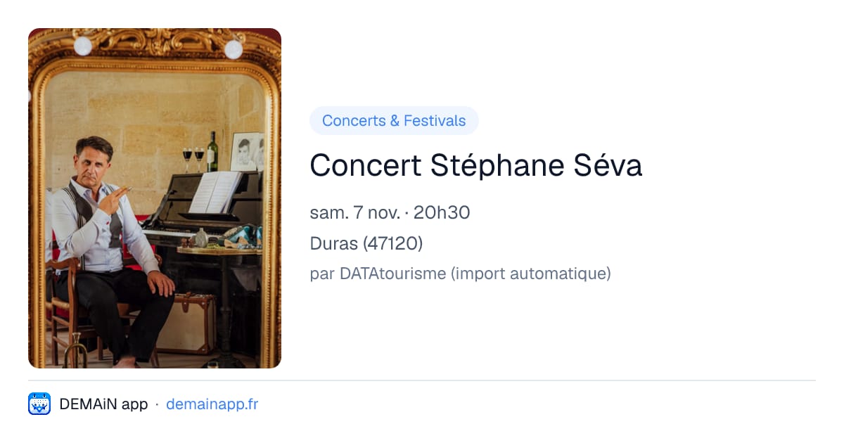 Concert Stéphane Séva — Duras