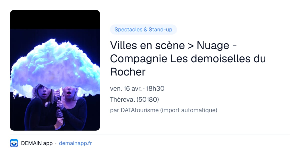 Villes en scène > Nuage - Compagnie Les demoiselles du Rocher — Thèreval
