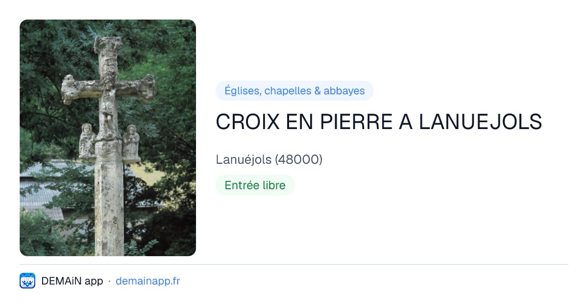 CROIX EN PIERRE A LANUEJOLS — Lanuéjols