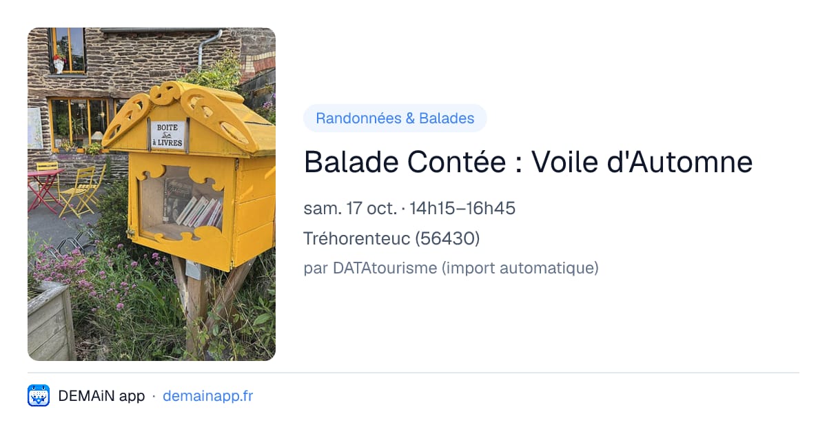 Balade Contée : Voile d'Automne — Tréhorenteuc