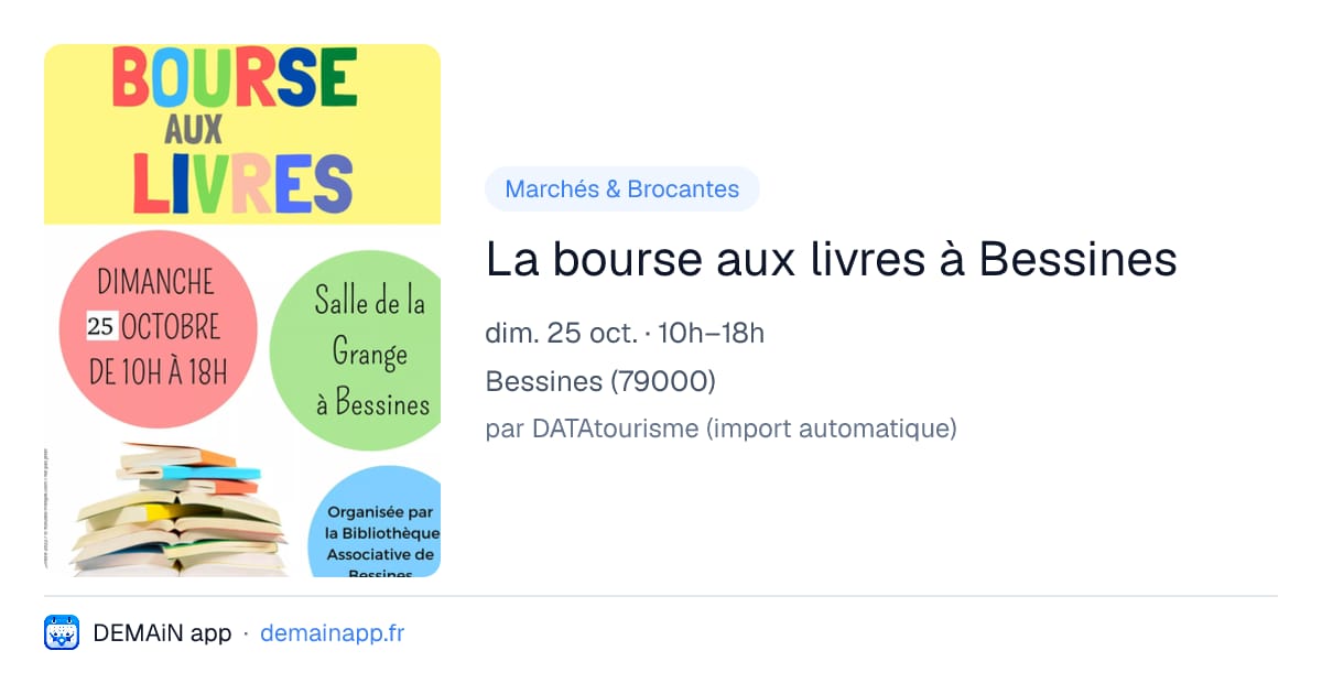 La bourse aux livres à Bessines — Bessines