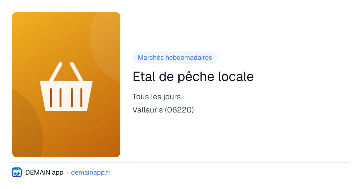 Etal de pêche locale — Vallauris
