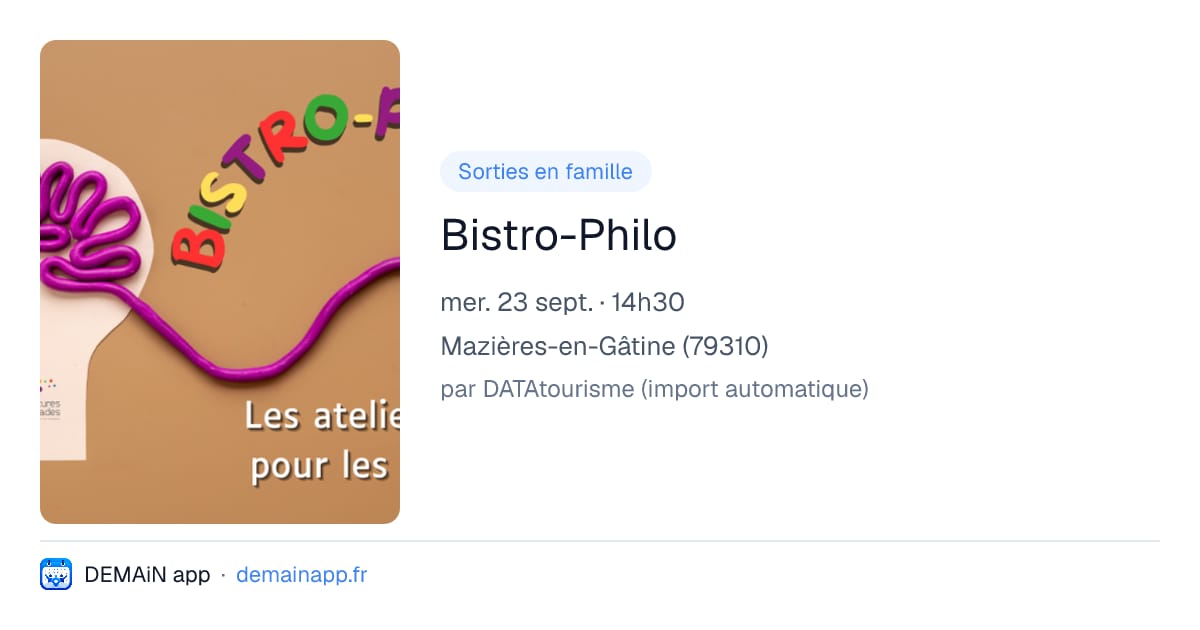Bistro-Philo — Mazières-en-Gâtine