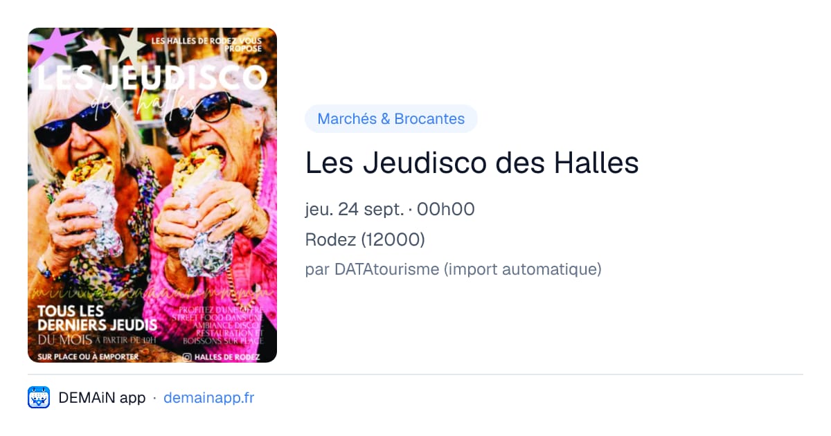 Les Jeudisco des Halles — Rodez