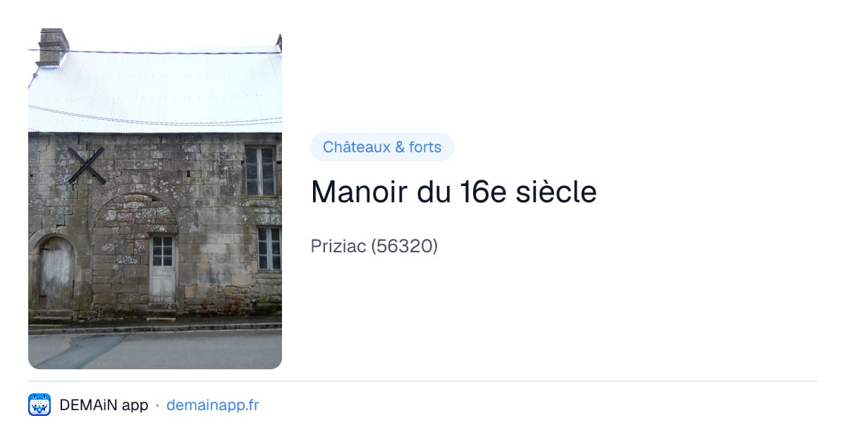Manoir du 16e siècle — Priziac