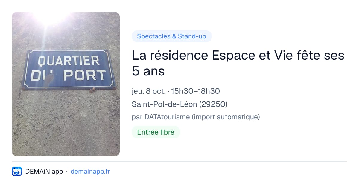 La résidence Espace et Vie fête ses 5 ans — Saint-Pol-de-Léon