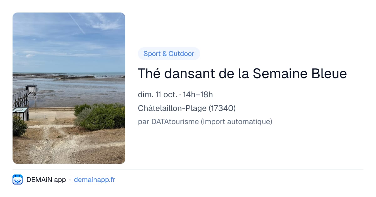 Thé dansant de la Semaine Bleue — Châtelaillon-Plage