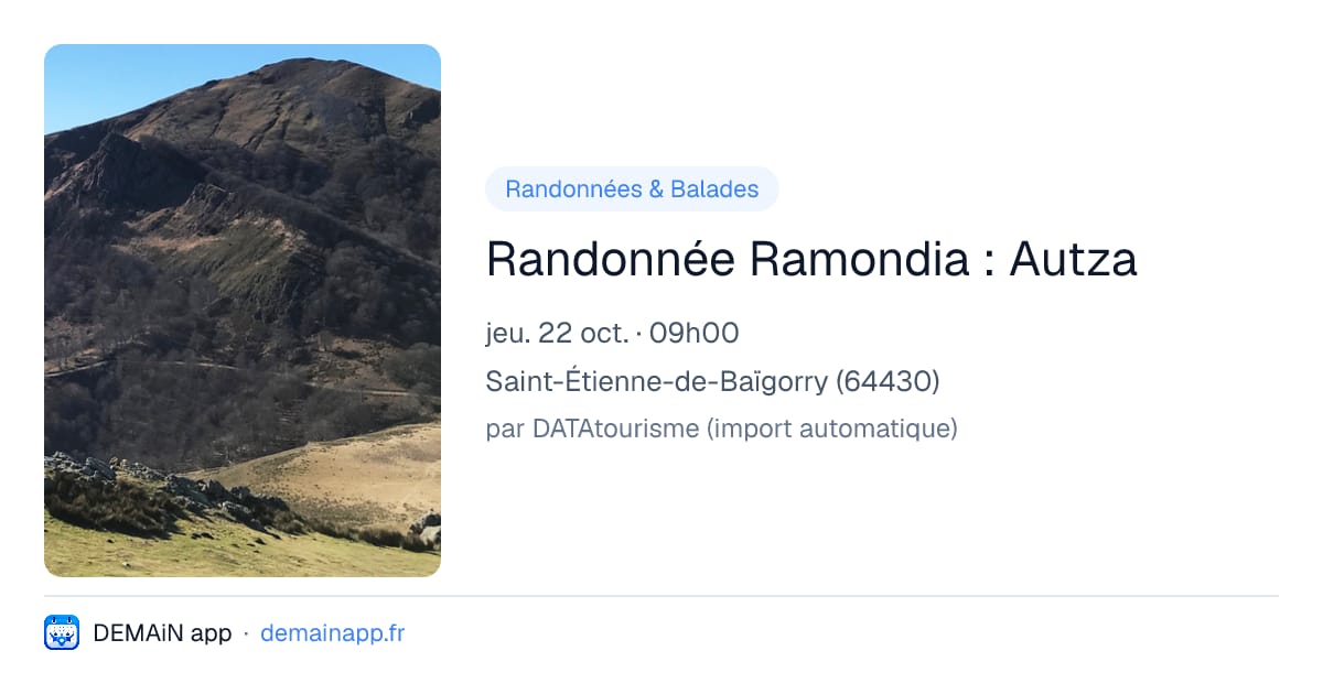 Randonnée Ramondia : Autza — Saint-Étienne-de-Baïgorry
