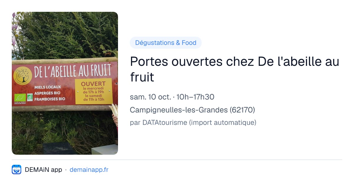 Portes ouvertes chez De l'abeille au fruit — Campigneulles-les-Grandes