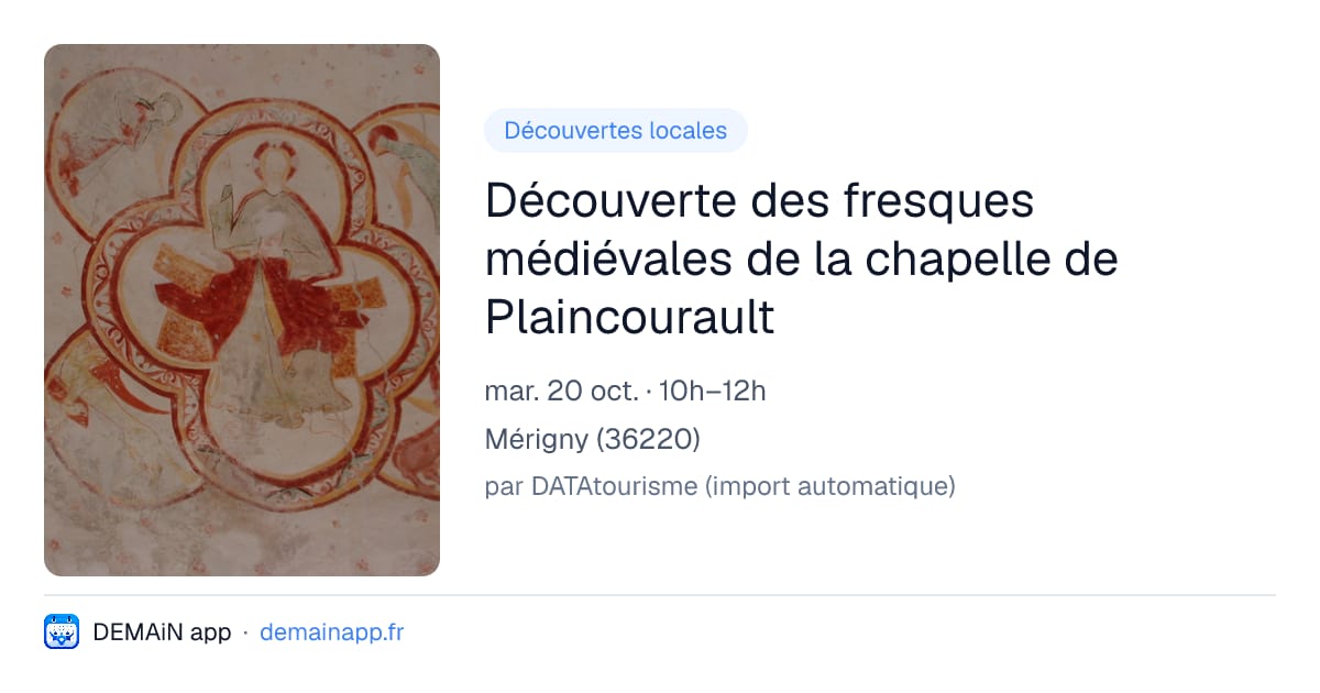 Découverte des fresques médiévales de la chapelle de Plaincourault — Mérigny