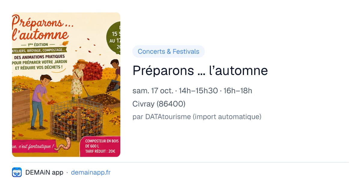 Préparons ... l’automne — Civray