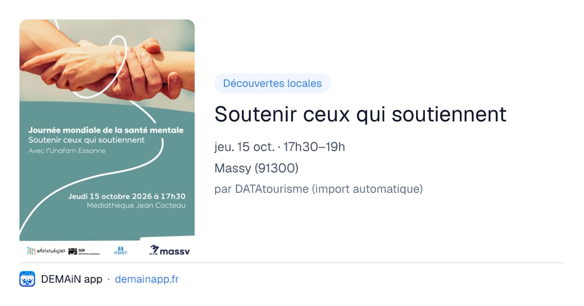 Soutenir ceux qui soutiennent — Massy